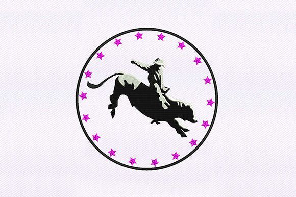 Bull Riding Cowboy Embroidery Design Review