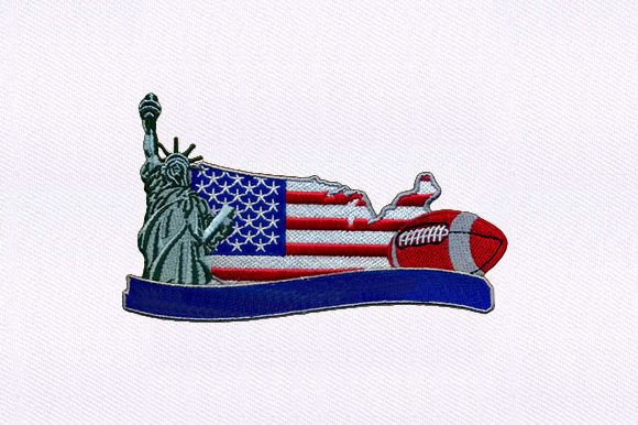 Flag Liberty Football Embroidery Review