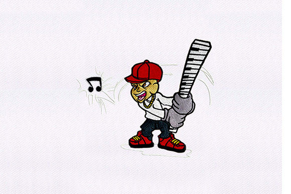 Piano Rapping Maestro Embroidery Design