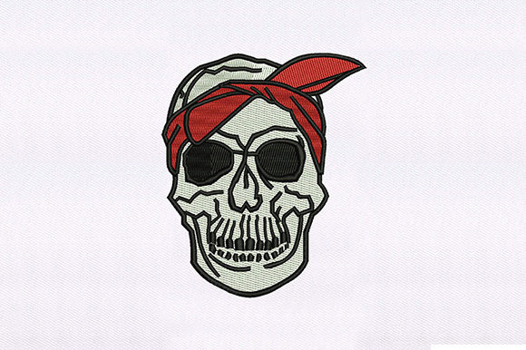 Red Bandana Skull Embroidery Review