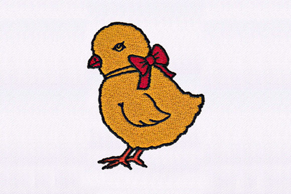 Ribbon Tied Chick Embroidery Design Review