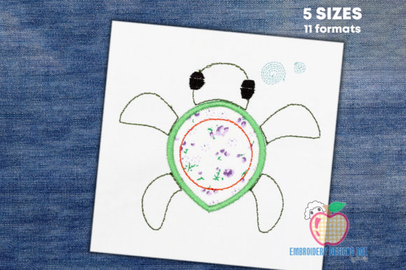 Sea Turtle with Monogram Frame Applique Review