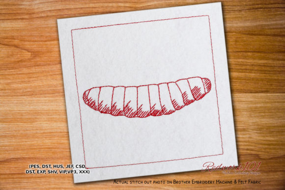 Wax Worm Lineart Design Review for Embroidery Sellers